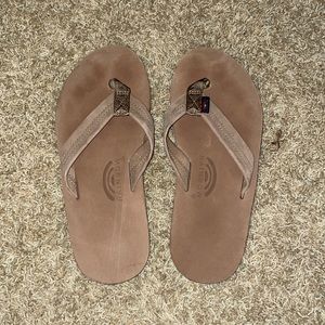 Dark Brown Mens Leather Rainbows (NEVER WORN)